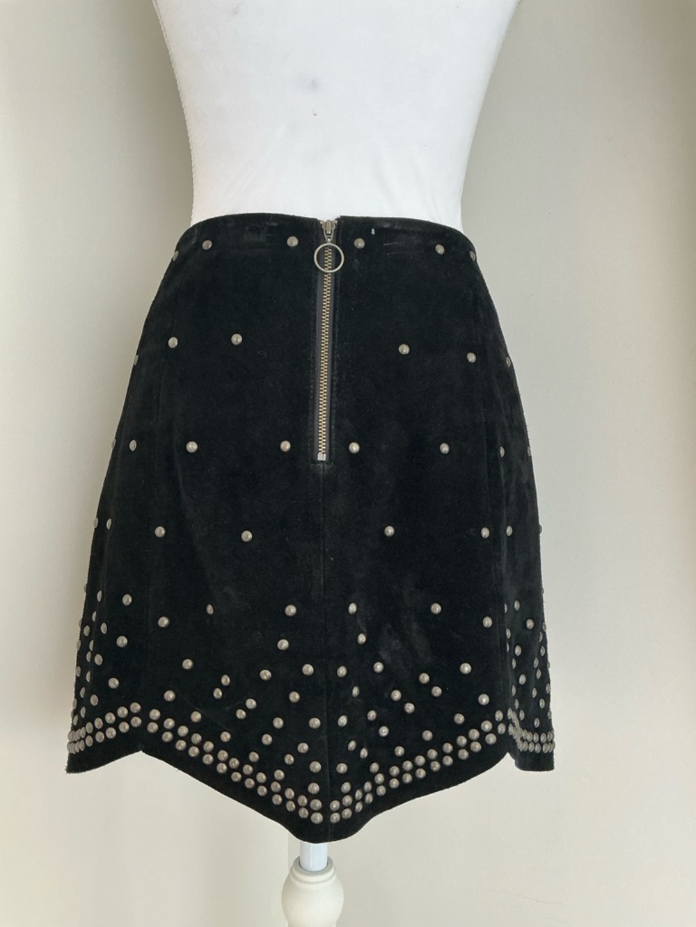 Free People Black Studded Mini Skirt - Picture 4 of 13